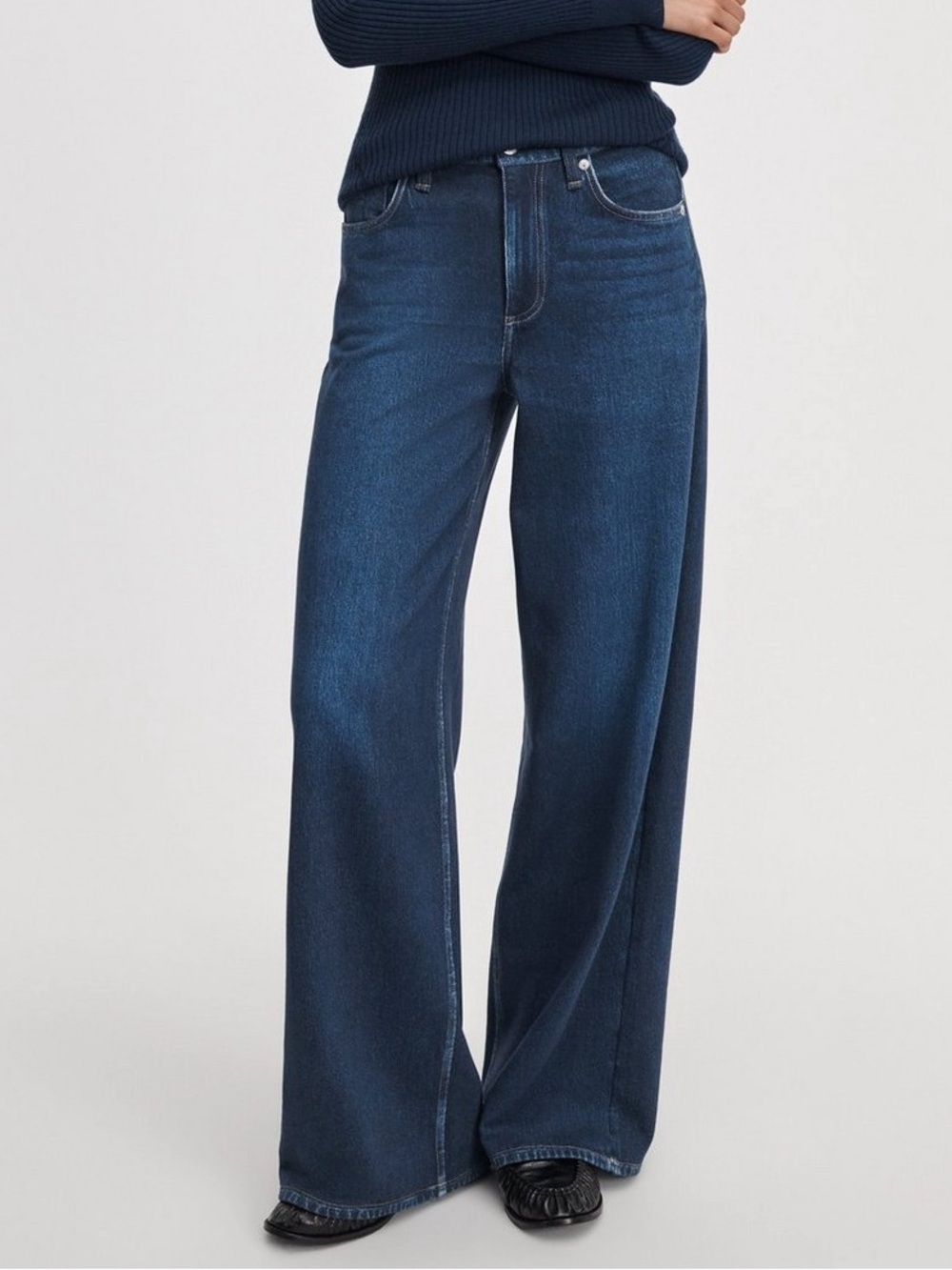 NWT Rag & Bone Miramar Sofie Wide Leg Cotton Terry Sweatpant Jeans size 26